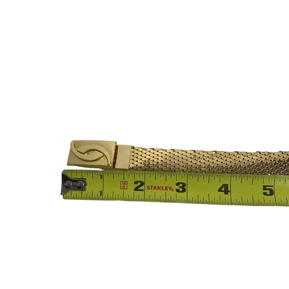 Gold Tone Shiny Snake Scale 70-s 80's Style Disco Retro Slider Womens Belt Sz S - Picture 7 of 8